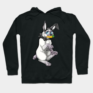 Bobtail BunnyCat: Lilac Lynx Point (Black) Hoodie